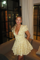Bryanna | Floral Deep V Neck Mini – Puff Sleeve Corset Pleated Skirt Summer Dress