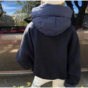 Cadence | Oversized Hooded Jacket – Zip Front Long Sleeve Casual Wear