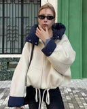 Cadence | Oversized Hooded Jacket – Zip Front Long Sleeve Casual Wear