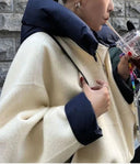 Cadence | Oversized Hooded Jacket – Zip Front Long Sleeve Casual Wear