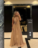 Camila | Halter Plunge Maxi Dress – Gathered Waist Open Back Formal Evening Gown