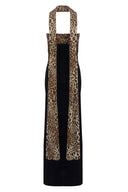 Camryn | Leopard Print Halter Neck Maxi – Sweetheart Bodycon Evening Dress