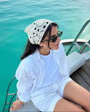Carmen | Crochet Lace Headscarf – Boho Summer Tie Back Hair Wrap