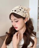 Carmen | Crochet Lace Headscarf – Boho Summer Tie Back Hair Wrap