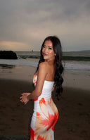 Caroline | Strapless Floral Maxi Dress – Ruched Bodycon Summer Vacation Party