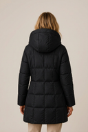 Cecilia | Long Quilted Puffer Coat – Winter Hooded Zip Front Side Pockets