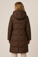 Cecilia | Long Quilted Puffer Coat – Winter Hooded Zip Front Side Pockets