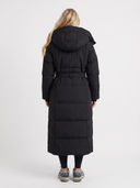 Charmaine | Long Quilted Puffer Coat – Winter Hooded Zip Front Side Pockets
