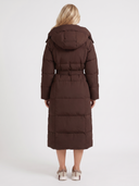 Charmaine | Long Quilted Puffer Coat – Winter Hooded Zip Front Side Pockets
