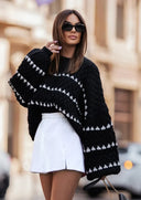 Clementina | Oversized Contrast Sweater – Everyday Crew Neck Wide Sleeve