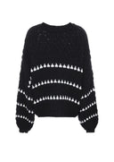 Clementina | Oversized Contrast Sweater – Everyday Crew Neck Wide Sleeve
