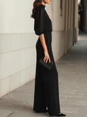 Cozette | Three Piece Knit Set – Casual Cardigan Tank Top Wide Leg Pants