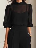 Cozette | Three Piece Knit Set – Casual Cardigan Tank Top Wide Leg Pants