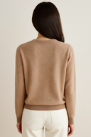 Cressida | Classic Plain Knit Cardigan – Crew Neck Button Front Casual