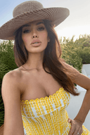 Danica | Strapless Mini Dress – Smocked Bodice Tiered Ruffle Skirt Summer