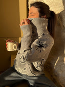 Delaney | Paisley Zip Up Cardigan – High Collar Long Sleeve Everyday Layering