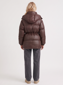 Delcie | Quilted Puffer Jacket – Winter Hooded Drawstring Waist Zip Front