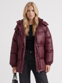 Delcie | Quilted Puffer Jacket – Winter Hooded Drawstring Waist Zip Front
