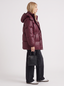 Delcie | Quilted Puffer Jacket – Winter Hooded Drawstring Waist Zip Front