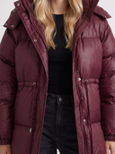 Delcie | Quilted Puffer Jacket – Winter Hooded Drawstring Waist Zip Front