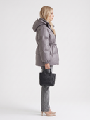 Delcie | Quilted Puffer Jacket – Winter Hooded Drawstring Waist Zip Front