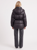 Delcie | Quilted Puffer Jacket – Winter Hooded Drawstring Waist Zip Front