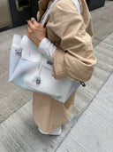 Eileen | Structured Tote Bag – Double Handle Flap Closure