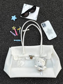 Eileen | Structured Tote Bag – Double Handle Flap Closure