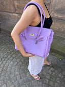 Eileen | Structured Tote Bag – Double Handle Flap Closure