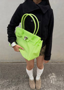 Eileen | Structured Tote Bag – Double Handle Flap Closure