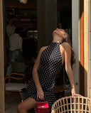 Eleanor |  Polka Dot Mini – Halter Neck Open Back Body-Con Going Out Party Dress