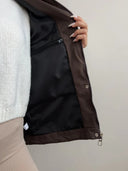 Eleni | Hooded Utility Jacket – Casual Drawstring Waist Long Sleeve Pockets