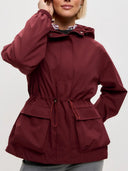 Eleni | Hooded Utility Jacket – Casual Drawstring Waist Long Sleeve Pockets