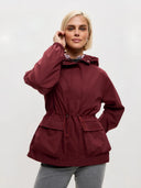 Eleni | Hooded Utility Jacket – Casual Drawstring Waist Long Sleeve Pockets