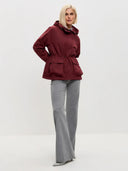 Eleni | Hooded Utility Jacket – Casual Drawstring Waist Long Sleeve Pockets