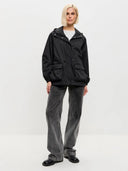 Eleni | Hooded Utility Jacket – Casual Drawstring Waist Long Sleeve Pockets