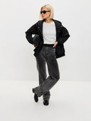 Eleni | Hooded Utility Jacket – Casual Drawstring Waist Long Sleeve Pockets