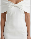 Elisa | Bow Mini Dress – Party Off Shoulder Sweetheart Neck Draped Front