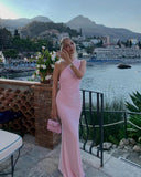 Eliska | One Shoulder Ruched Maxi Dress – Summer Formal Wedding Guest Gown
