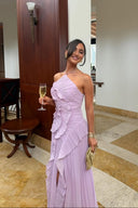 Eliza | Pleated Halter Maxi – Ruffle Cascade Wedding Guest Occasion Dress