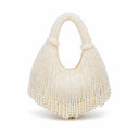 Ellie | Pearl Fringe Handbag – Evening Top Handle Beaded Tassel Trim