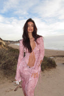 Elowyn | Summer Two Piece Set – Tie Front Flare Sleeve Top Maxi Skirt Co-ord