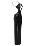 Evelynn | Sequin Halter Neck Maxi – Deep V Cut Out Backless Evening Party Dress