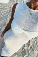 Everly | Knit Maxi – Crew Neck Sleeveless Panelled Bodycon Evening Dress