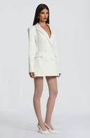 Finley | Double Breasted Mini Dress – Blazer Lapel Long Sleeve Button Front