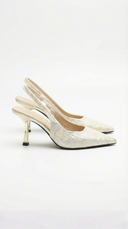 Frida | Jacquard Slingback Pumps – Pointed Toe Stiletto Evening Shoes