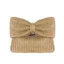 Gaby | Woven Bow Clutch – Resort Wedding Foldover Handheld Front Knot