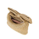 Gaby | Woven Bow Clutch – Resort Wedding Foldover Handheld Front Knot