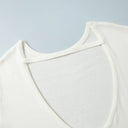 Giselle | Open Back Sweater – Deep Scoop Strap Long Sleeve Loose Knit