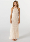Greta | Halter Neck Ruched Maxi – Sleeveless Tiered Ruffle Summer Holiday Dress